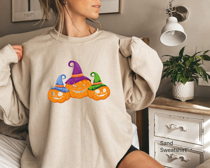 Funny Pumpkin Sweatshirt,Pumpkin Hoodie,Halloween T-shirt, Halloween Pumpkin Sweatshirts,Spooky Season,Fall Tee,Pumpkin Face, C7021