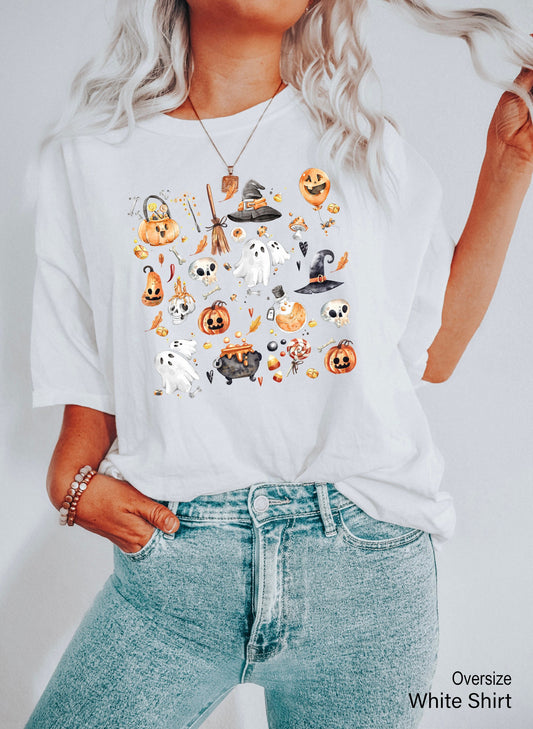 Halloween Sembol Shirt, Halloween Party Racerback,Halloween things Shirt, Spooky Season Tee,Cute Halloween Theme Shirt,C7036