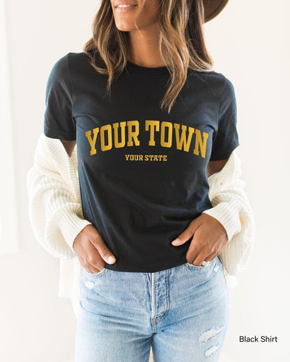 State Shirt,State Sweatshirt,Custom City Sweatshirt,Your Town T shirt,Trendy Vintage Hoodie, Retro City Tshirt,Oversized shirts,C6145