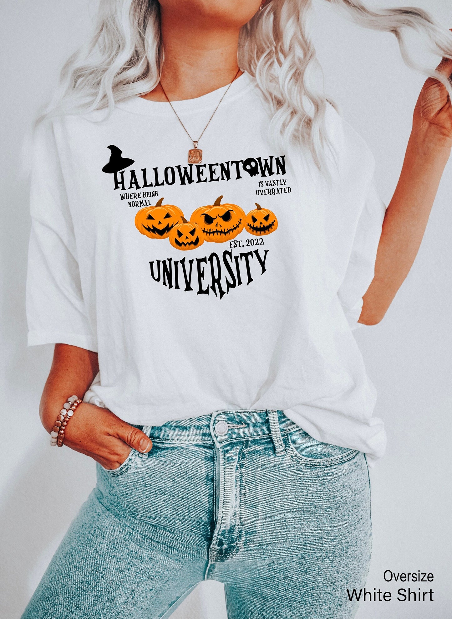 Halloween School Shirt,Halloween RAcerback, Halloweentown University Shirt, Funny Fall Tee, Fall Shirt, Pumpkin Spice Shirt, C7020
