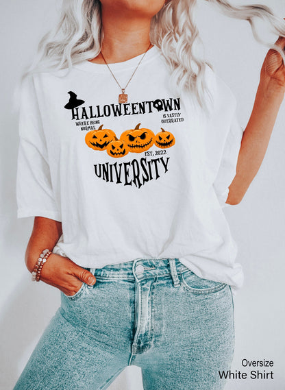 Halloween School Shirt,Halloween RAcerback, Halloweentown University Shirt, Funny Fall Tee, Fall Shirt, Pumpkin Spice Shirt, C7020