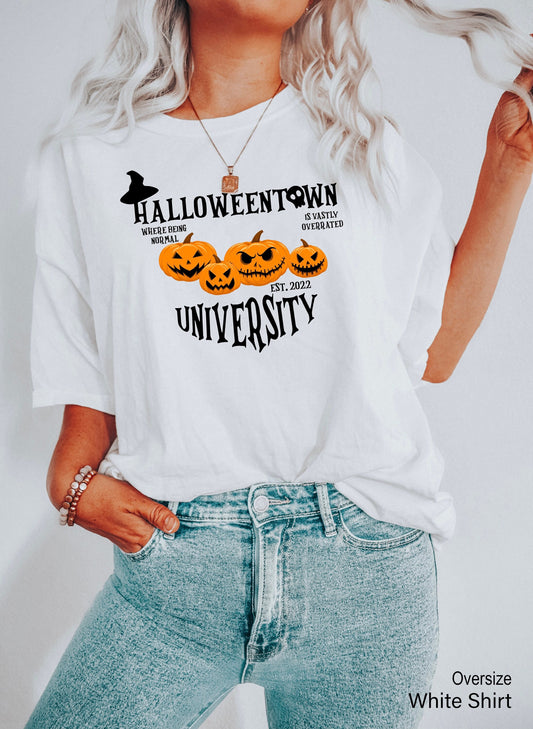 Halloween School Shirt,Halloween RAcerback, Halloweentown University Shirt, Funny Fall Tee, Fall Shirt, Pumpkin Spice Shirt, C7020