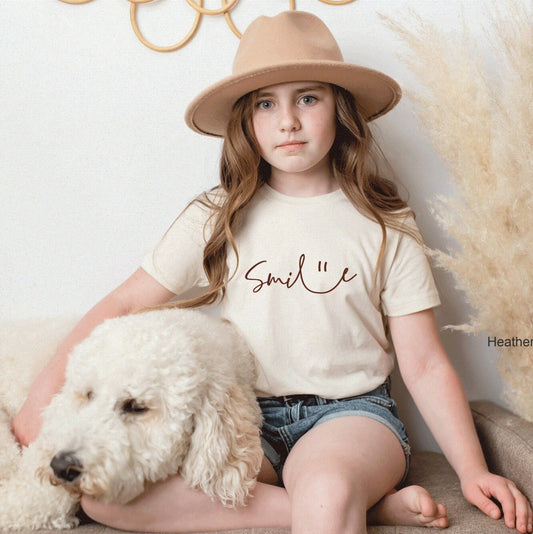 Smile Kids Shirt,Smile Youth Tshirt,Smiley Face Tees,Cute Positive Tanks,Trendy Smile Racer Back,Happy T shirt,Funny Motivation shirt,C5078