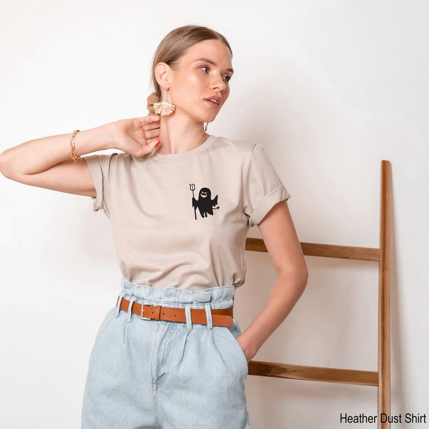 Trendy Halloween Ghost Shirt,Cute Halloween Tshirts,Funny Halloween Spooky Tops,Trendy Halloween Party Tee,Gift For Halloween T Shirts,C7054