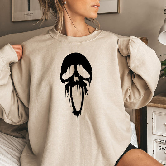 Horror Sweatshirt,Halloween Sweater,Happy Halloween Tshirt,Fall Shirt,Ghost Scream T shirt,Halloween 2022 Gift,Horror Movie Gift, C7031