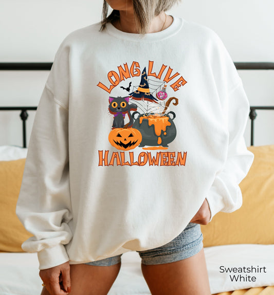Halloween Sweatshirt,Vintage Halloween Sweater,Funny Halloween Shirt,Fall  Witchy Clothing,Halloween Party Tee,Funny Halloween Costume,C7042