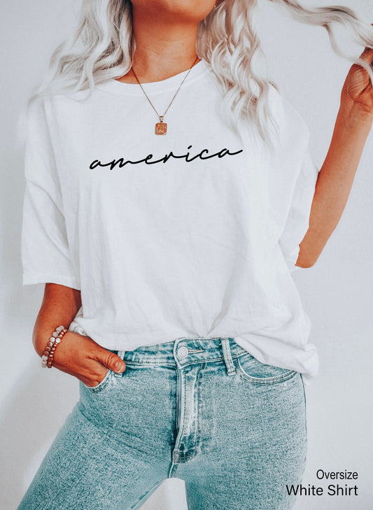 America Shirt, Patriotic America Shirt, July4th Tee, American Flag Shirt, 4th of July, Fireworks Graphic Tee, Graphic Tees for Women, C6825