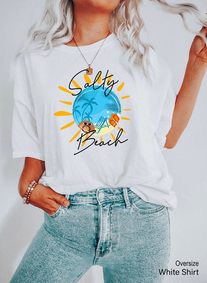 Salty Beach Shirt,Summer Trip Tshirt,Summer Shirt for Women,Beach Vacation Tanks,Beach Party Racerback,Family Trip Shirt,Girls Trip,C7088