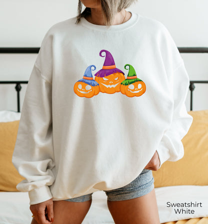 Funny Pumpkin Sweatshirt,Pumpkin Hoodie,Halloween T-shirt, Halloween Pumpkin Sweatshirts,Spooky Season,Fall Tee,Pumpkin Face, C7021
