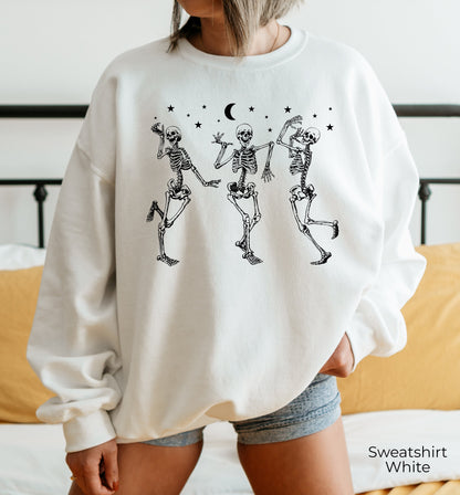 Dancing Skeletons Halloween Sweatshirt,Skeletons Halloween Hoodie,Skeletons Dancing Shirt,Halloween Party Dancing Skeleton Shirt,C7135