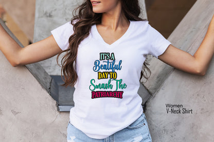 It's a Beautiful Day to Smash the Patriarchy,Equal Rights Racerback,Smash the Patriarchy Tee, Feminist Tanktop, Feminism Shirt,C7127