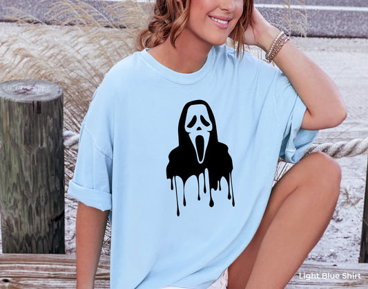 Scream Shirt,Ghostface T Shirt,New Trendy Horror Tees,Funny Halloween Tshirt,Cute Ghost Scream T-Shirt,Horror Movie Gift,Spooky Horror,C6450