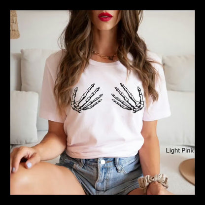 Skeleton Boobs Shirt,Halloween Skeleton Sweatshirt,Halloween Party Skeleton Shirt,Halloween Costume Tshirt,Skeleton Bra,Horror T Shirt,C6131