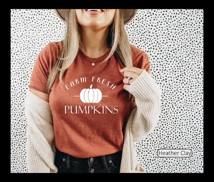 Pumpkin Farm Fresh Shirt, Pumpkin Shirt, Autumn Thagnksgiving Shirts,Thankful Shirt,Grateful Shirt, Fall Shirt, Fall Teacher Shirt,C6086