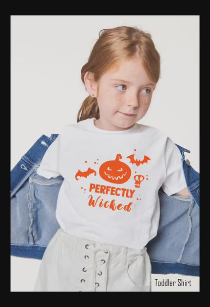 Perfectly Wicked Kids Sweatshirt,Halloween Kids Hoodie,Halloween Youth Sweatshirt,Halloween Party for kids,Boo Kids, C5320K