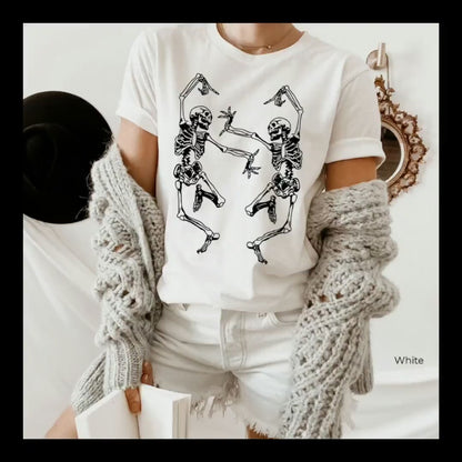 Halloween Skeleton Shirt,Halloween Party Dancing Skeleton Shirt,Skeletons  Halloween Shirt,Halloween Costume,Comfortable Tee,C6116
