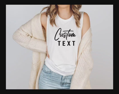 Custom Tank,Custom Muscle Tank,Custom Tank Top,Printed Muscle Tank,Custom Design Tank,Personalized Tank,Bachelorette Tank,Fitness Gift,C7081
